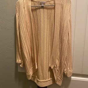 Chico’s Open Front Knit Cardigan (yellow)